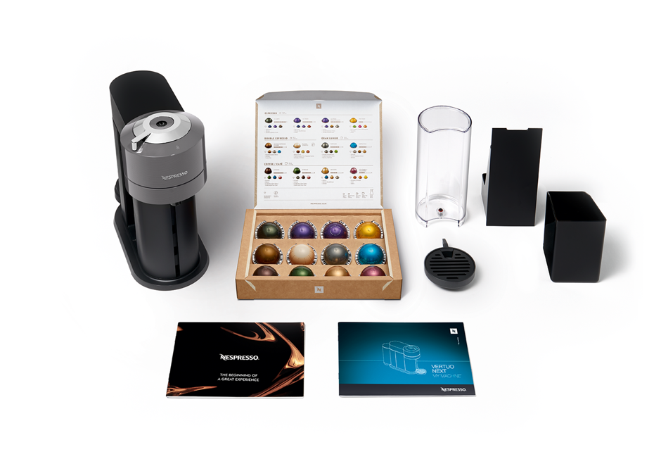 Vertuo Next Grey Innihald Kassa